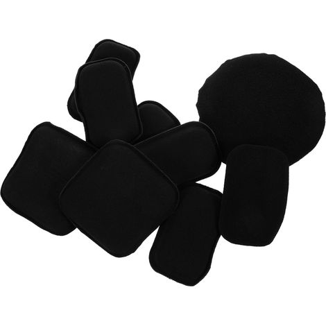 Set de Coussinets de Protection pour Casque Extérieur en Éponge Noire, Accessoires Moto Doublure Eva et Fixation Auto-agrippante, Confort et Maintien (1/5)
