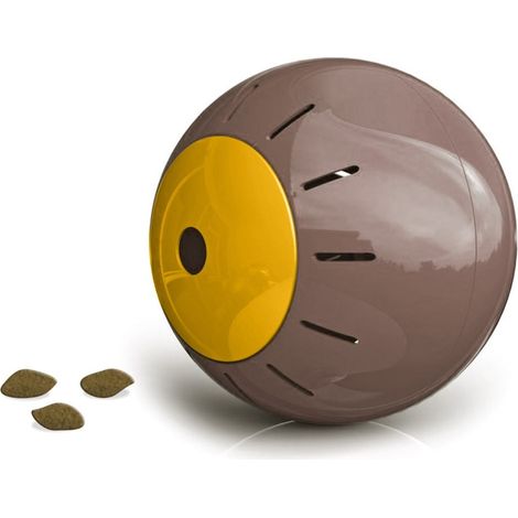 10195 Juego inteligente para animales SNACK BALL con abertura para alimentos  Color: Gris