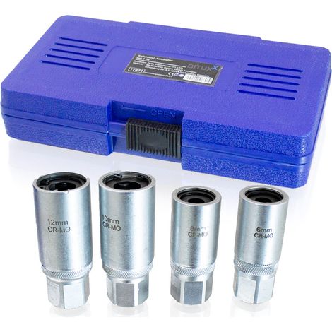 Bituxx 4 tlg. Stehbolzenausdreher Ausdreher Satz 1/2" Set 6 - 12mm