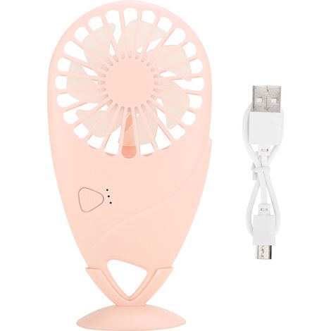 Mini ventilateur portable rechargeable USB - Forme de mangue (rose)-AquaForge (1/5)