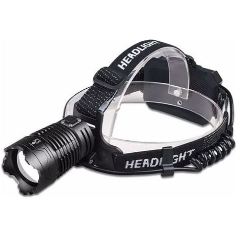 Wiederaufladbare Stirnlampe, extrem leistungsstarke XHP360 LED-Stirnlampe, 8000 Lumen, superhelle LED-Stirnlampe, hellstes Licht, geeignet zum Angeln und Erkunden (1/4)