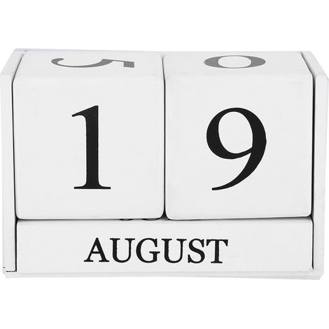 Calendrier décoratif pour la maison, artisanat, bureau, décoration de bureau (blanc) (1/5)