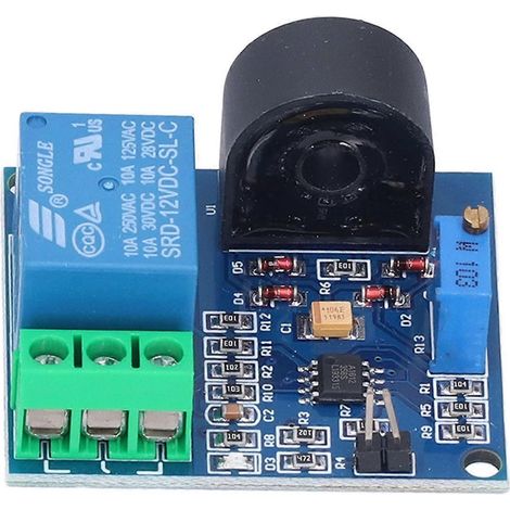Module de détection de courant alternatif, module de protection par relais 12 V, sortie de l'interrupteur de protection contre les surintensités 5 A (1/4)