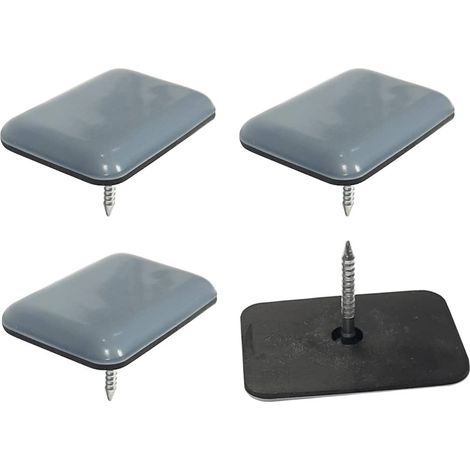 4x Patin glisseur rectangle 25 x 35mm à clouer clou protection sol pied chaise meuble Multicolore 3701260878251 (1/2)