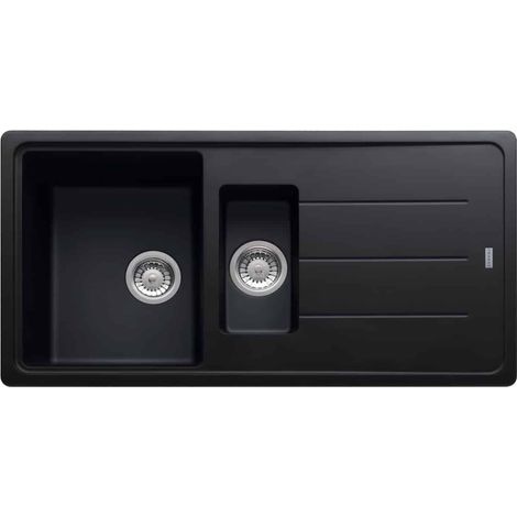 Évier Basis Fragranit BFG 651 - onyx - manuel - 970 x 500 x 200/100 mm (sous-meuble 60 cm) - Franke (1/2)