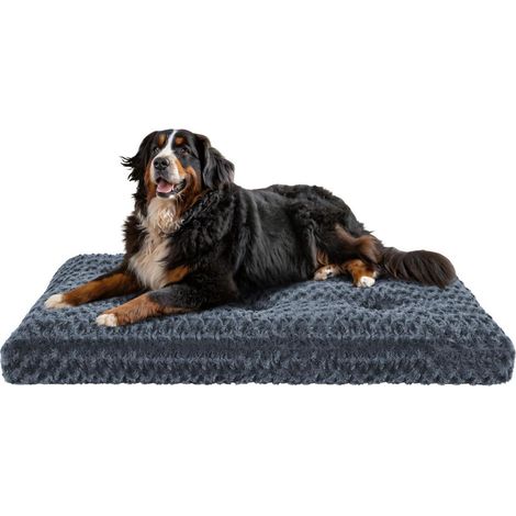 Hundebett Groß, Ergonomisch & Waschbar, Dunkelgrau 120x74cm