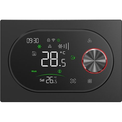 Termostato Smart WiFi con Sonda Beca BAC-9000MLWE Expert4house Edition  Nero