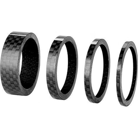 Distanziale per sterzo in fibra di carbonio in 4 pezzi, distanziale per forcella di bicicletta, per bici da strada e mountain bike, 3 mm/5 mm/10 mm/15 mm (1/5)