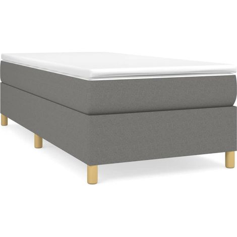 Maison Exclusive - Boxspringbettgestell Dunkelgrau 100x200 cm Sto