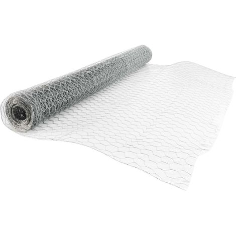 Grillage souple hexagonal 0,5 m x 10 m – Maille 25 mm – Fil Ø 0,7 mm pour clôture durable – Galvanisé pour protection anti-corrosion – Windhager