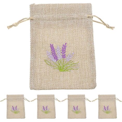 Lot de 5 sachets de rangement pour fleurs séchées, sachets de lavande vides, sachets délicats rechargeables pour parfum.-14.00X10.00X0.50CM (1/4)