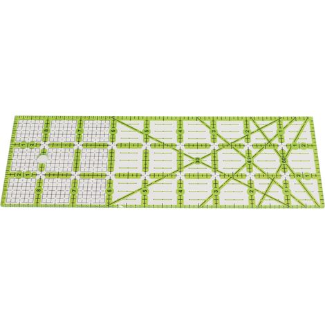 Règle de couture rectangulaire transparente en acrylique, facile à utiliser, robuste et durable, adaptée à un usage domestique. (1/5)