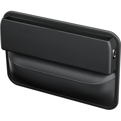 (1 pièce noire) Boîte de rangement en cuir PU pour console centrale de voiture, côté siège, avec porte-bouteille. (1/5)