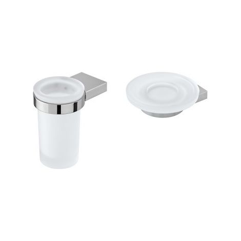 Set accessori a muro portaspazzolini e portasapone in acciaio Futura (1/3)