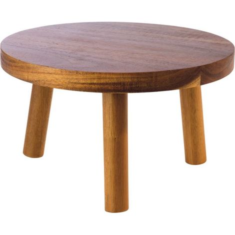 APS 33256 Supporto per buffet in legno di acacia, Ø 25 x 15 cm