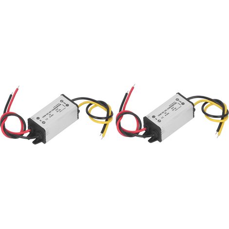 Lot de 2 convertisseurs abaisseurs de tension CC 8-50 V vers 5 V 3 A 15 W pour voitures, bateaux, yachts, trains et avions. (1/5)