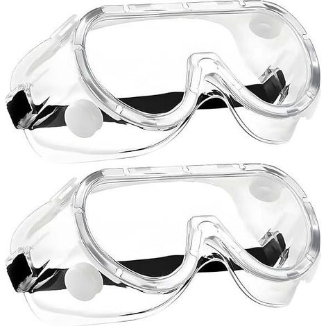 2 Paires de Lunettes de Sécurité Transparentes avec Lentilles Anti Buée Protection Latérale et Protection UV pour Bricolage (1/4)