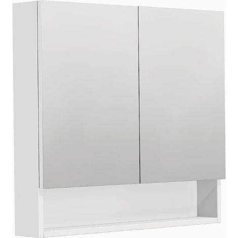 Cube Way 80x72x14 cm armadietto da bagno sospeso con ripiani, bianco opaco (GALCU3D80BP)