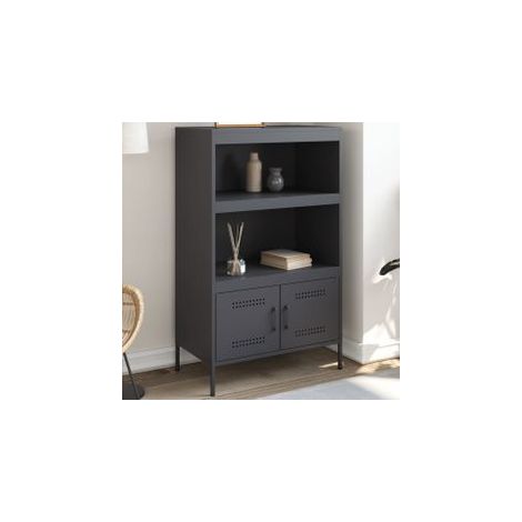 Buffet haut anthracite 68x39x113 acier (1/5)