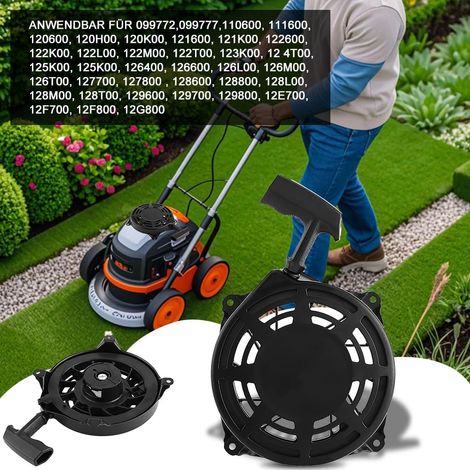 497680 Lanceur Compatible avec Briggs & Stratton 497680  Tondeuse à Gazon Démarreur de Recul de Rechange apto Para 099772,099777,110600,111600,120h00,120k00,121600,121k00,122600