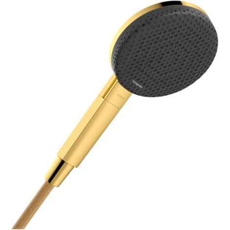 Hansgrohe Raindance Alive Select S - Cabezal de ducha, 3 tipos de chorro, EcoSmart, acabado dorado pulido 24511990 (1/5)