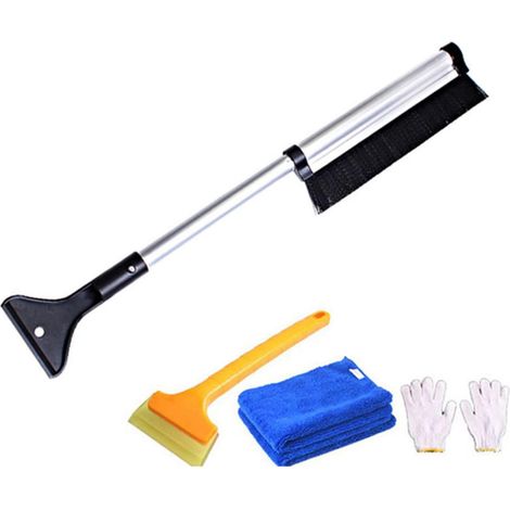 Ensemble de Pelles à Neige en Alliage Daluminium pour Voiture Grattoir à Glace Pelle Télescopique sans Manche Kit de Nettoyage pour Voiture (1/5)
