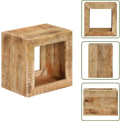 Tabouret 40x30x40 cm Bois de manguier solide - Tabouret En Bois - Meuble Design - Mobilier Vintage - Table D'appoint - Petit Meuble (1/5)