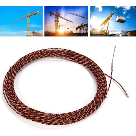 Câble en acier gainé plastique 50m, résistant à la corrosion, pour ascenseur grue tracteur