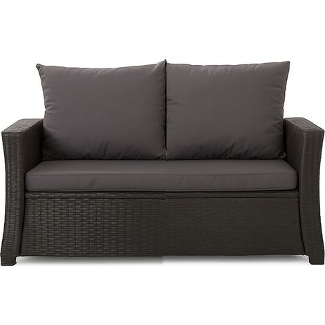 Coussins de canapé meubles de jardin en résine tressée Anthracite, Coussins balançoire d'extérieur 100x50x50cm Coussin pour banquette 2 places mix (1/5)