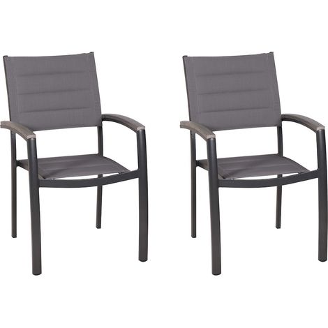 Stapelsessel Pisa 2er Set grau