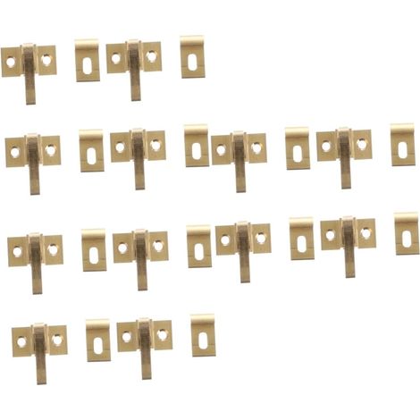 Lot de 12 verrous sécurité en laiton pour portes et placards (1/5)