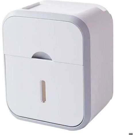 1 Organiseur de Papier Toilette, Étanche, Grande Capacité, Fixation Murale sans Perçage, Salle de Bain (1/5)