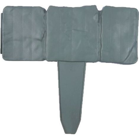 Lot de 20 clôtures de jardin en plastique – Bordures d'extérieur pliables, modulaires et emboîtables pour jardins, villas et aménagements paysagers (gris) (1/4)
