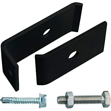 Alberts 672843 per il Fissaggio su muri o Pali zincato a Caldo, Rivestito in plastica Antracite RAL 7016, Carbone (1/4)