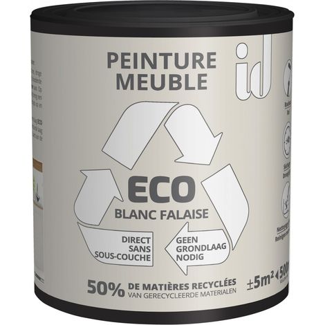 Peinture ECO pour boiseries et meubles - blanc falaise 500ml - ID PARIS (1/3)