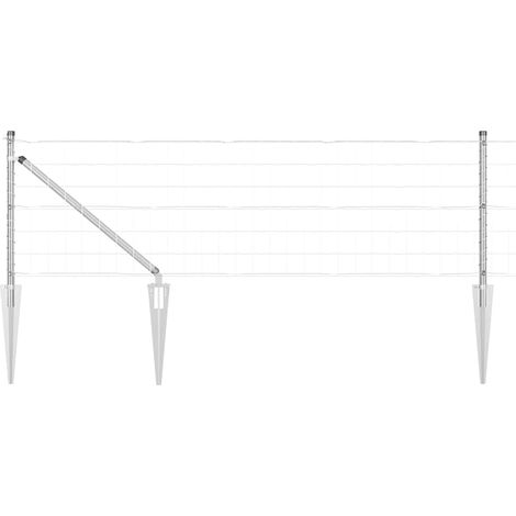 Maison Exclusive - Schweißdrahtzaun mit Spikes 10 x 0,4 m (B x H)