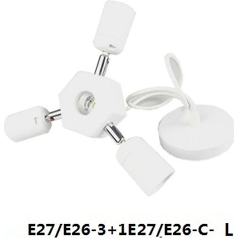 Douille de lustre universelle E27 à quatre douilles avec PBT ignifugé et étiquette CE (1/5)