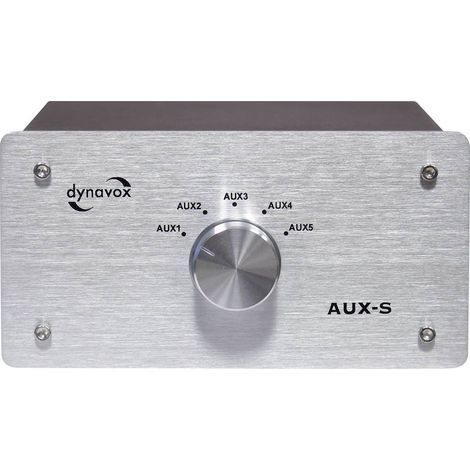 Dynavox AUX-S Switch audio RCA Contenitore in metallo Argento (1/4)