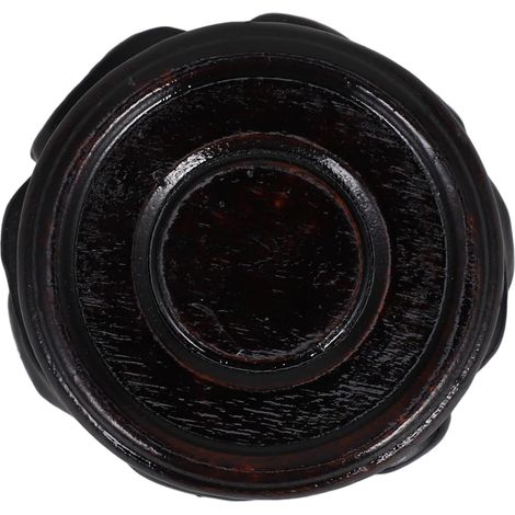 Socle de Lotus en Bois Foncé, Support Décoratif pour Pot de Fleurs Finition Lisse, Assemblage Facile, Style Minimaliste Moderne pour Décoration Intérieure (1/5)