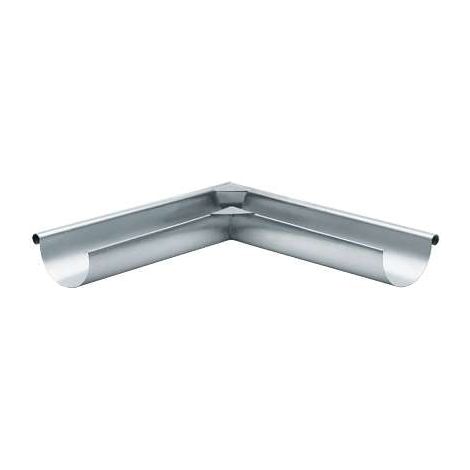 GRÖMO ZINK Rinnenwinkel TITANZINK halbrund Außeneck 250/500 gelötet m. Verstärkung, 63247