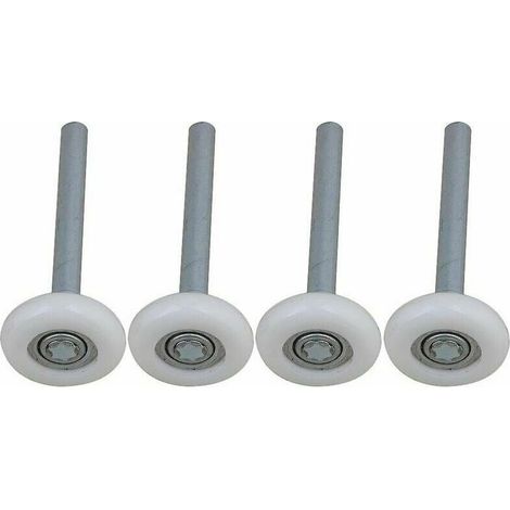 Lot de 4 galets de portail coulissant en nylon, roulement à billes étanche, axe de 115 mm (1/4)