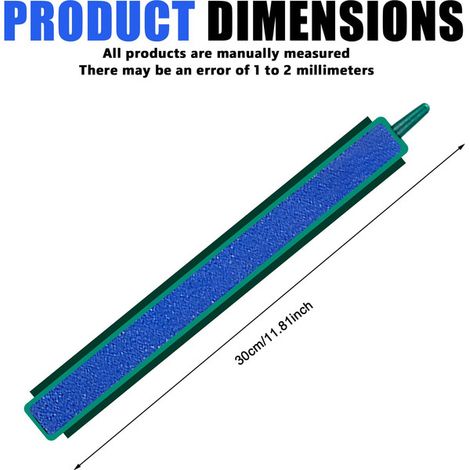 Diffuseur d'Air pour Aquarium Barre à Bulles d'Oxygène pour Bassin et Culture Hydroponique 30cm (1/5)