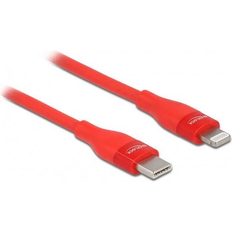 Delock cable usb tipo-c a lightning™ rojo 2 m mfi (1/3)