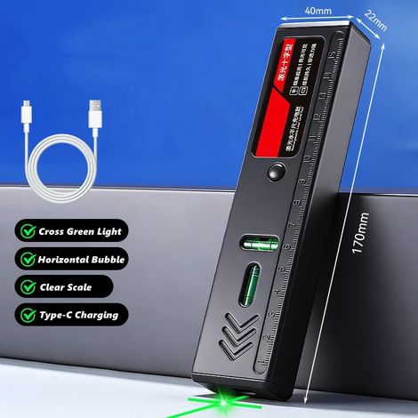 Niveau laser vert de qualité professionnelle, niveau de haute précision, avec base magnétique puissante et réticule, niveau laser vert portable. (1/5)