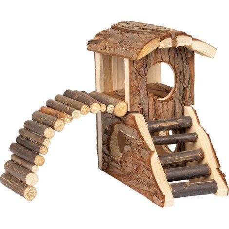 Maison rongeur Marty avec 5 ouvertures et pont en bois