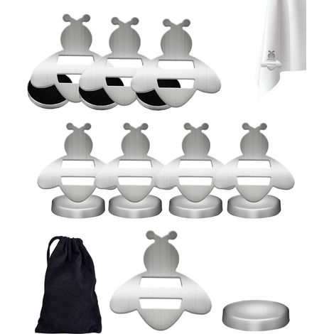 (8 Pcs) Poids de Nappe de Table Exterieur Poids Nappe Magnétique Acier Inoxydable Pince magnétique pour Nappe (Abeille) (1/5)
