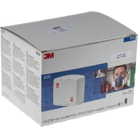 3M – Filtre à particules pour masques série 6000 et 7000 – Type de filtre : Particules – Boîte de 20 unités – Protection optimale en espaces confinés (1/2)