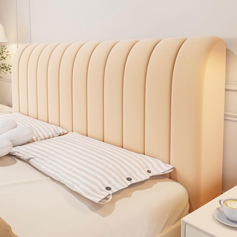 (Kaki,190cm(75inch)) Housse Tete de Lit Extensible en Velours  Housse de Protection Tête de Lit  Doux et Respirant Housse de Tête de Lit Lavable pour Lits Simples Doubles King