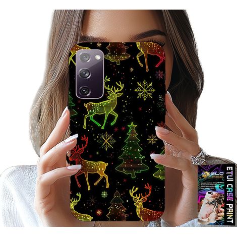 Funda para Samsung Galaxy S20 FE - reno, copo de nieve, árbol de Navidad + cristal (1/5)