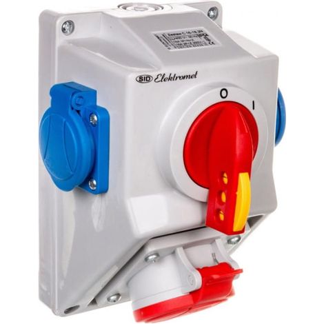 Kit di installazione con sezionatore O-I 1x16A 5P 400V, 2x16A 2P+Z C16-18.2N IP54 971661
